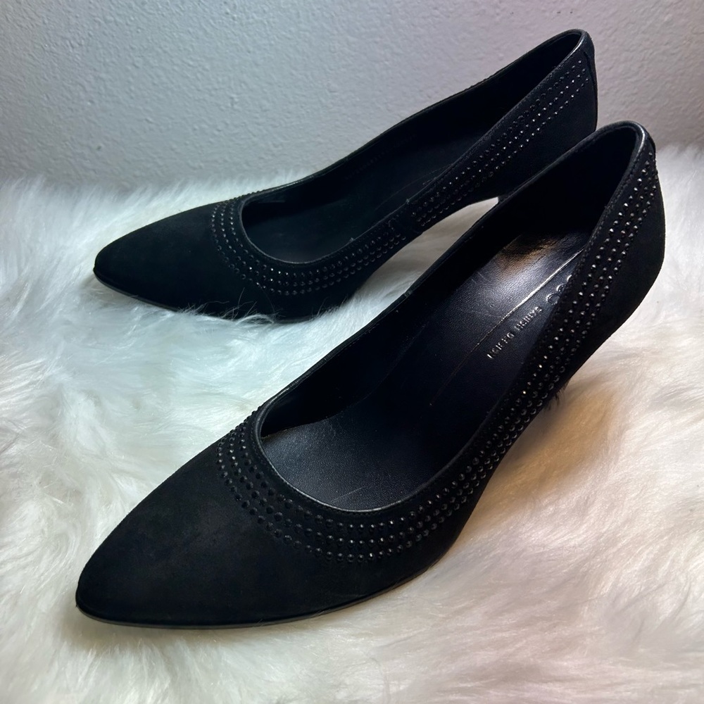 ECCO Danish Design Womens Black Suede Heels Size EU40/9.5US